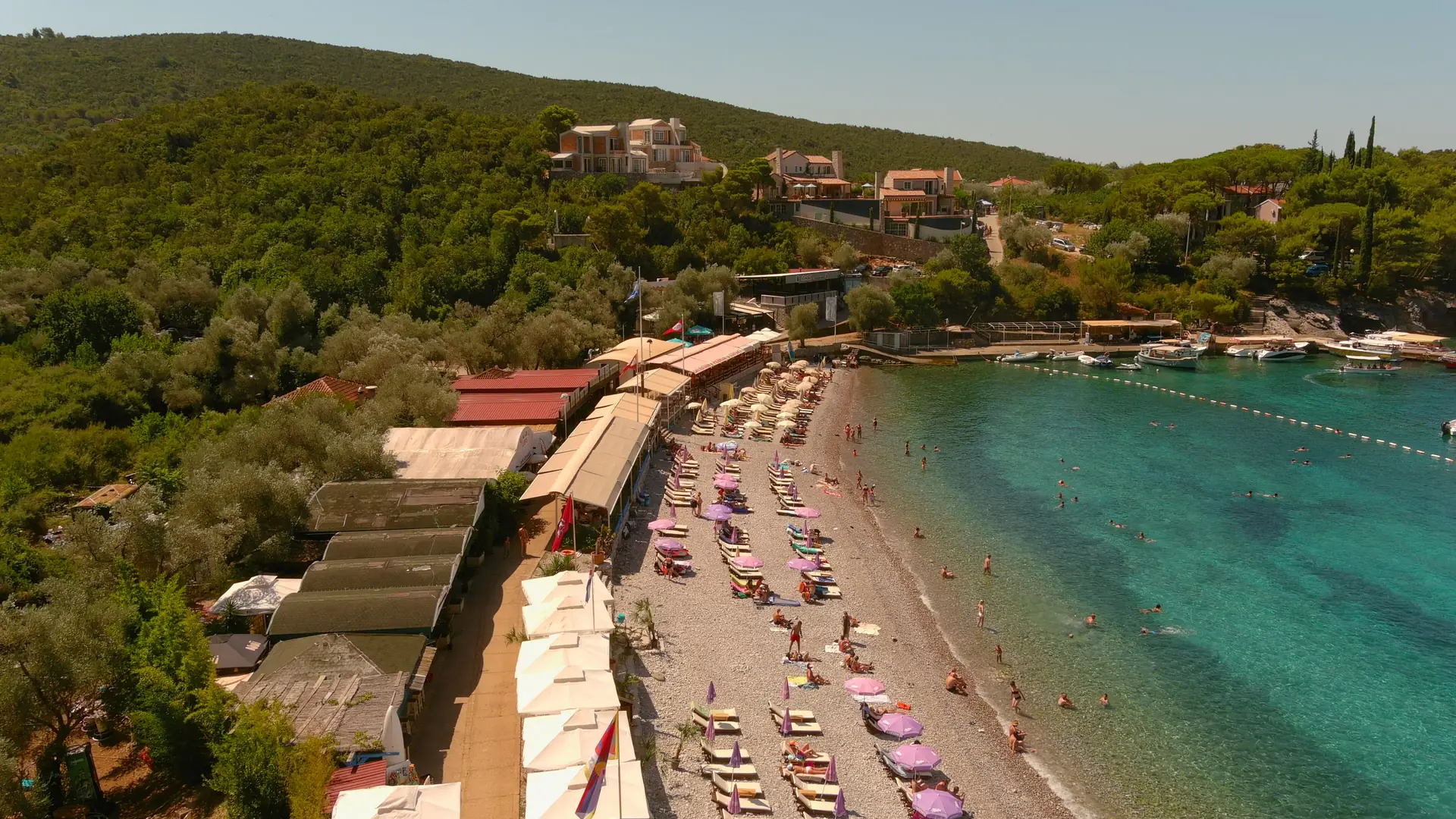 Žanjice beach, aerial view